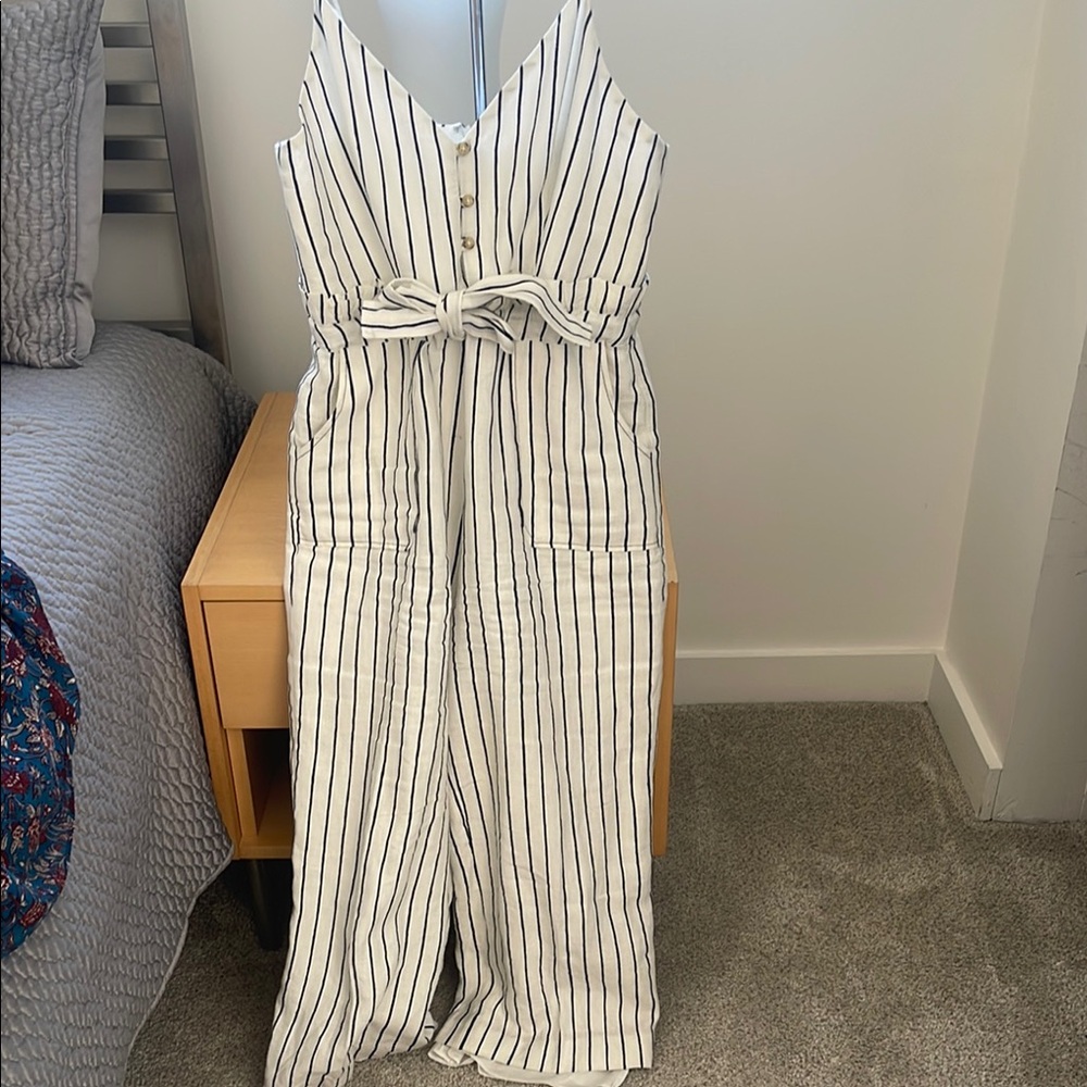 SAYLOR Navy
 and White Striped Jumpsuit